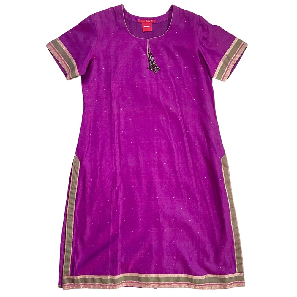 Benzer 100% silk royal purple tunic MINT